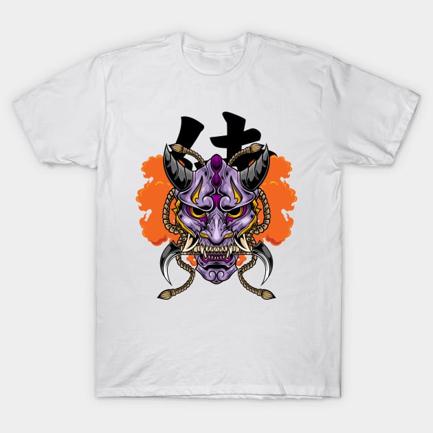 Hannya Mask 04 T-Shirt by Harrisaputra